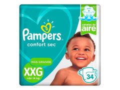 PAÑAL PAMPERS CONFORT HIPERPACK XX GRANDE 34 UN