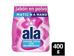 JABON EN POLVO ALA REGULAR CON BICARBONATO 400 GR