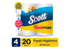 PAPEL HIGIENICO SCOTT RINDEMAX 4X20 MT