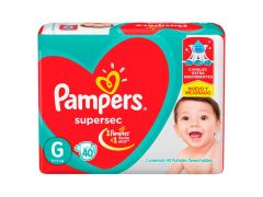 PAÑAL PAMPERS SUPER SEC JUMBO GRANDE 40 un